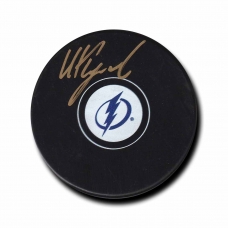 Nikita Kucherov signed Tampa Bay Lightning logo puck JSA Authenticated